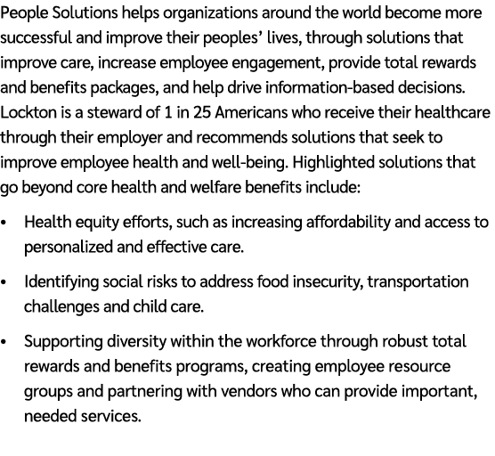 People Solutions helps organizations around the world become more successful and improve their peoples’ lives, throug...